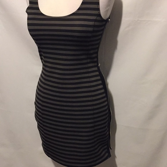 Central Park West Striped Side Zipper Dress - Picture 6 of 10